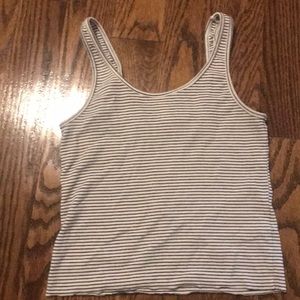 H&M Striped Ribbed Crop Tank